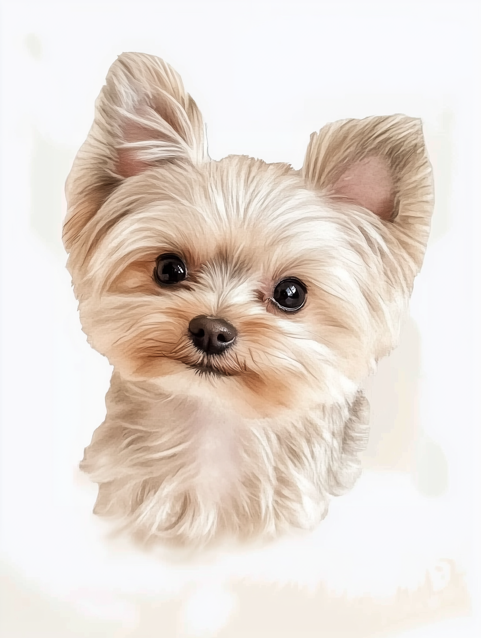 watercolor one pet portrait